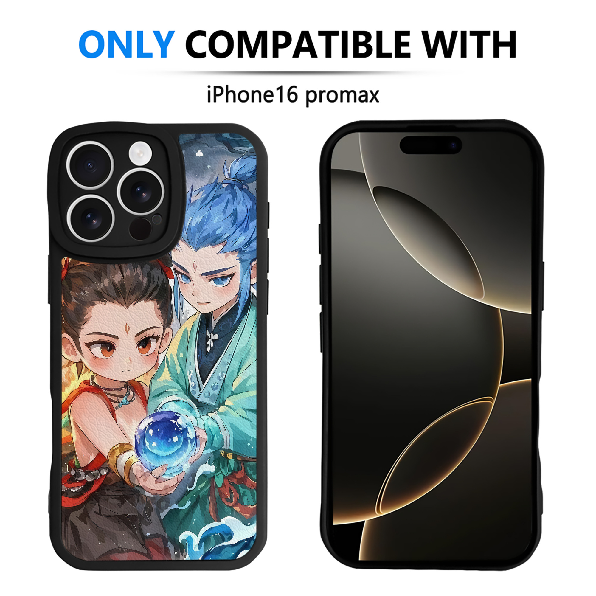 （画像用） Ne Zha 2 ナタ 魔童の大暴れ 【iPhone 16シリーズ対応】シリコンスマホケース（レザー調） 材質：シリコン